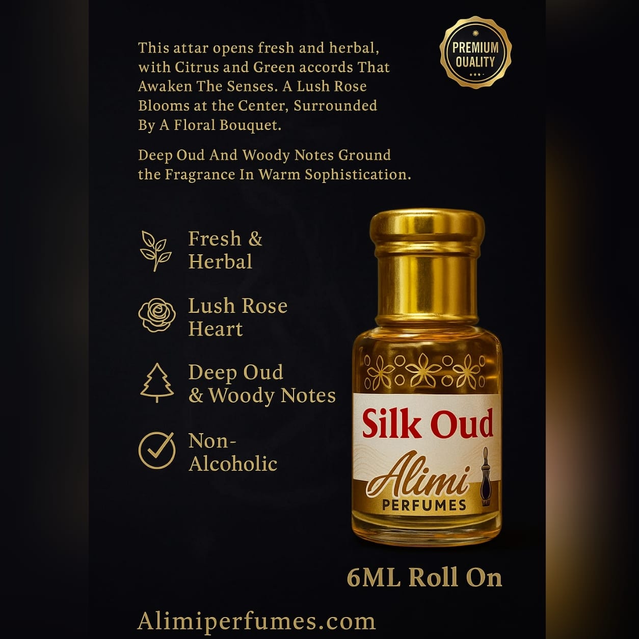 Silk Oud   6ML Roll On Attar.